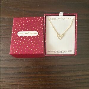 NEW Olivia and Jackson Gold Heart Necklace